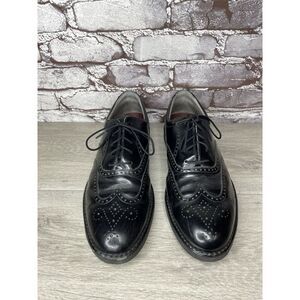 Rockport Dressports Black Leather Wingtip Oxfords Vibram Soles Shoes Men Sz 9.5M